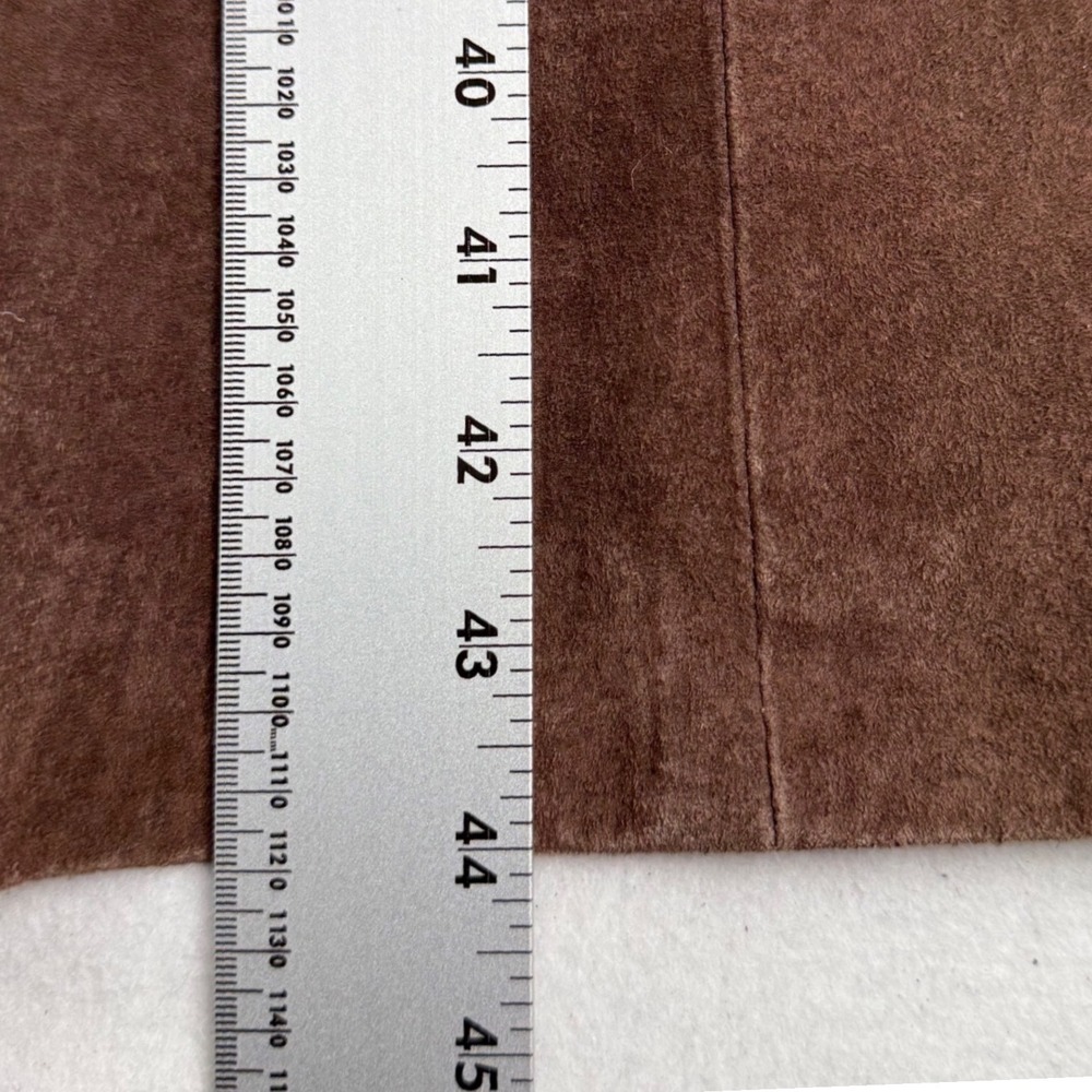 Wilsons Leather Maxima Brown Suede Faux Fur Trim Penny Lane Coat Womens Large - Picture 6 of 7